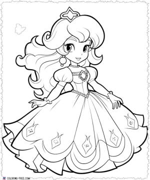 Prenses boyama sayfası, Princess coloring page, , 