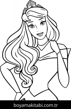 Prenses boyama sayfası – renkli çizimler, okul öncesi