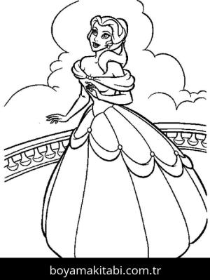 Prenses boyama sayfası – eğitici aktivite, yaratıcılık