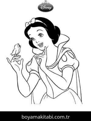 Prenses boyama sayfası – çocuk aktivitesi, PDF indir