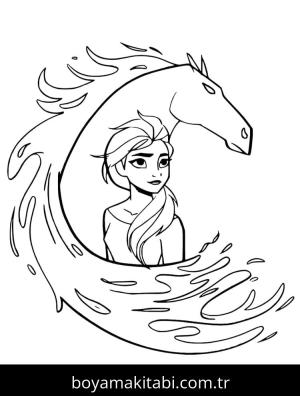 Prenses boyama sayfası – eğlenceli etkinlik, el becerilerini geliştirir