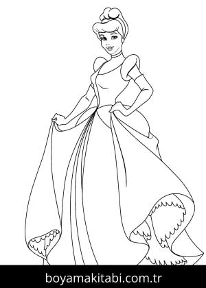 Prenses boyama sayfası – boyama etkinliği, çocuk aktivitesi