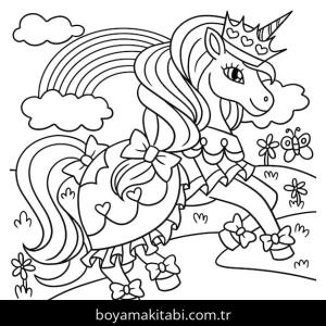 Prenses boyama sayfası – el becerilerini geliştirir, boyama çalışması