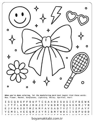 Preppy boyama sayfası – okul öncesi, evde etkinlik