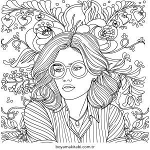 Preppy boyama sayfası – eğlenceli etkinlik, el becerilerini geliştirir
