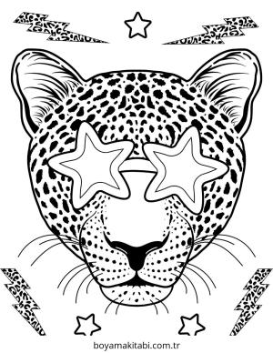 Preppy boyama sayfası – çizgi film temalı, basit çizim