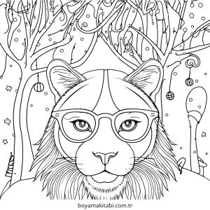 Preppy boyama sayfası – kolay boyama, eğitici aktivite