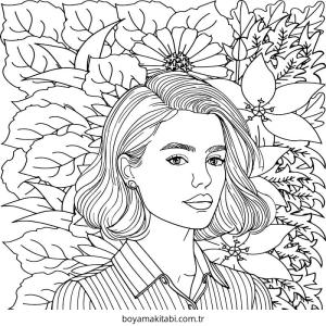 Preppy boyama sayfası – çocuk aktivitesi, PDF indir