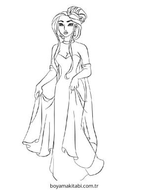 Preppy boyama sayfası – kolay boyama, eğitici aktivite