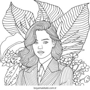 Preppy boyama sayfası – eğitici aktivite, yaratıcılık