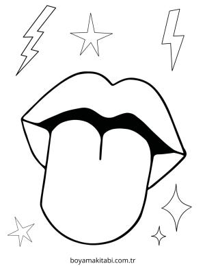 Preppy boyama sayfası – sanatsal çalışma, çocuklar için