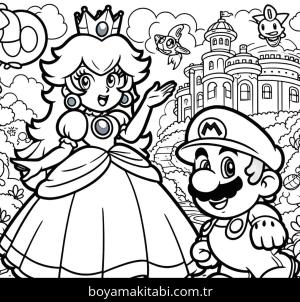 Princess Peach boyama sayfası,  coloring page, , 
