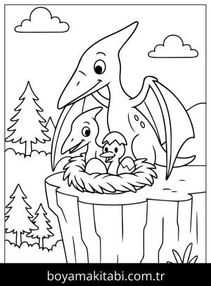 Pterodactyl Dinazor boyama sayfası,  coloring page, , Pterodactyls Family