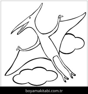 Pterodactyl Dinazor boyama sayfası,  coloring page, , Pterodactyl