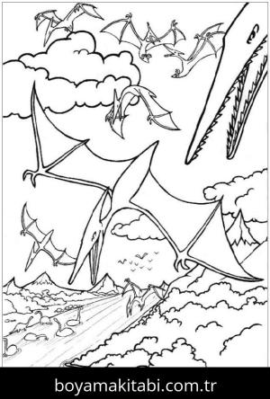 Pterodactyl Dinazor boyama sayfası,  coloring page, , Pterodactylus1