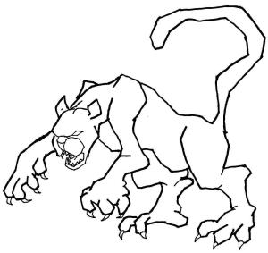 Puma boyama sayfası, Cougar coloring page, Korkunç Puma Çizimi, 