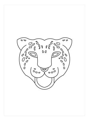 Puma boyama sayfası, Cougar coloring page, Puma Maskesi, 