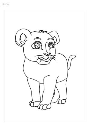 Puma boyama sayfası, Cougar coloring page, Bebek Puması, 