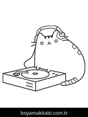 Pusheen boyama sayfası – yaratıcılığı geliştirir, keyifli zaman