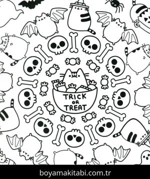 Pusheen boyama sayfası – eğlenceli etkinlik, el becerilerini geliştirir