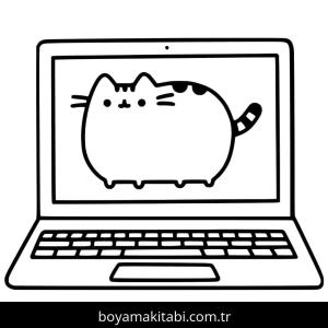 Pusheen boyama sayfası – keyifli zaman, renkli çizimler
