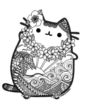 Pusheen boyama sayfası, Pusheen coloring page, Pusheen Yetişkinler Içindir, 