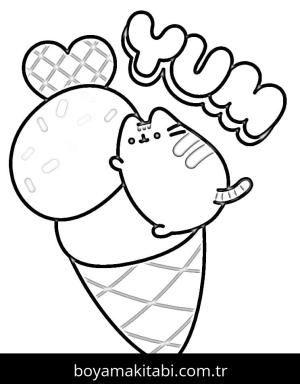 Pusheen boyama sayfası – yaratıcılığı geliştirir, keyifli zaman