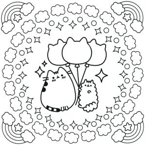 Pusheen boyama sayfası, Pusheen coloring page, Sevimli Pusheen, 