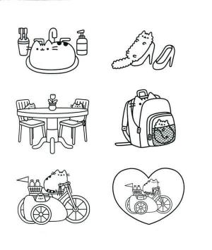 Pusheen boyama sayfası, Pusheen coloring page, Pusheen ile Fırtınalı, 