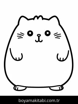 Pusheen boyama sayfası – yaratıcılık, eğlenceli etkinlik