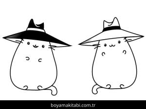 Pusheen boyama sayfası – yaratıcılık, eğlenceli etkinlik