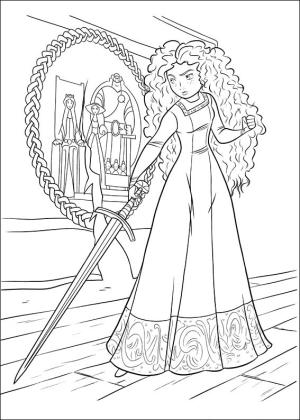 Kraliçe Elinor boyama sayfası,  coloring page, Kızgın Merida, 