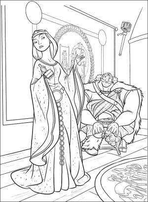 Kraliçe Elinor boyama sayfası,  coloring page, Elinor ve Kral Fergus, 