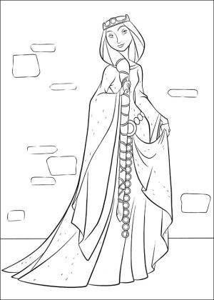 Kraliçe Elinor boyama sayfası,  coloring page, Kraliçe Elinor, 