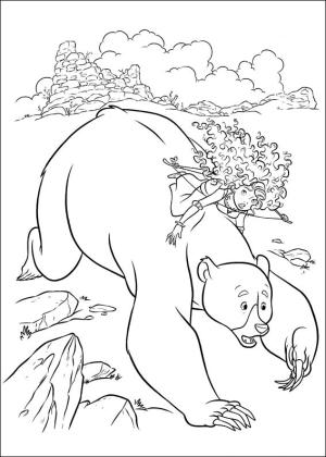 Kraliçe Elinor boyama sayfası,  coloring page, Elinor Ayıdaki Merida, 