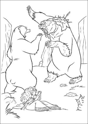 Kraliçe Elinor boyama sayfası,  coloring page, Elinor Ayı Vs Mor’du, 