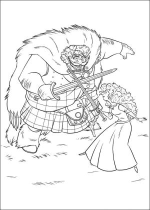 Kraliçe Elinor boyama sayfası,  coloring page, Kral Fergus ile Merida Eğitimi, 