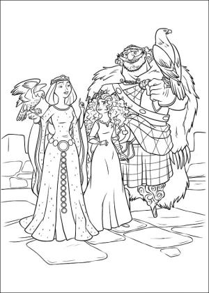 Kraliçe Elinor boyama sayfası,  coloring page, Merida’nın Ailesi, 