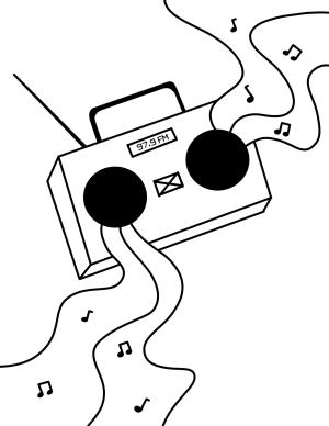 Radio boyama sayfası,  coloring page, Mükemmel Yarıçap, 