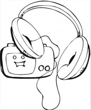 Radio boyama sayfası,  coloring page, Radyoda tam Seste Müzik, 