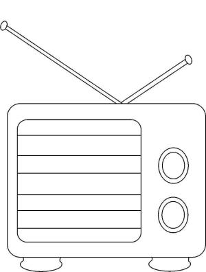 Radio boyama sayfası,  coloring page, Radyo Simgesi, 