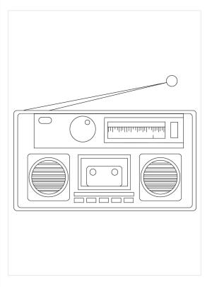 Radio boyama sayfası,  coloring page, Iyi Radyo, 