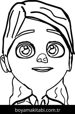 Rafadan Tayfa boyama sayfası – basit çizim, kolay boyama