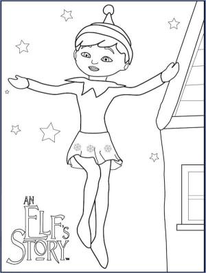 Raftaki Elf boyama sayfası,  coloring page, Raf ve Evdeki Elf, 