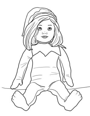 Raftaki Elf boyama sayfası,  coloring page, Rafta Oturan Kız Elf, 