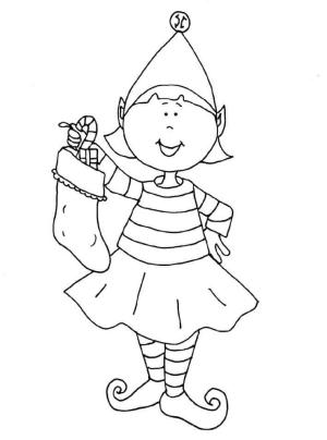 Raftaki Elf boyama sayfası,  coloring page, Raftaki Kız Elf, 