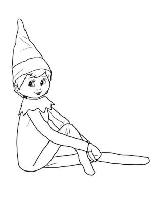 Raftaki Elf boyama sayfası,  coloring page, Rafta Şirin Elf, 