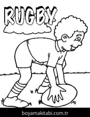 Ragbi boyama sayfası – okul öncesi, evde etkinlik