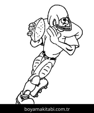 Ragbi boyama sayfası – sevimli karakter, sanatsal çalışma