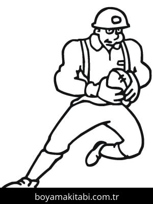Ragbi boyama sayfası – çocuk aktivitesi, PDF indir